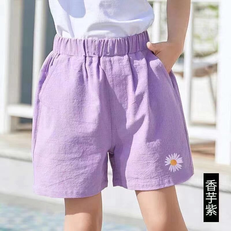 女童小雏菊短裤2025新款儿童夏季洋气运动休闲短裤中大童短裤