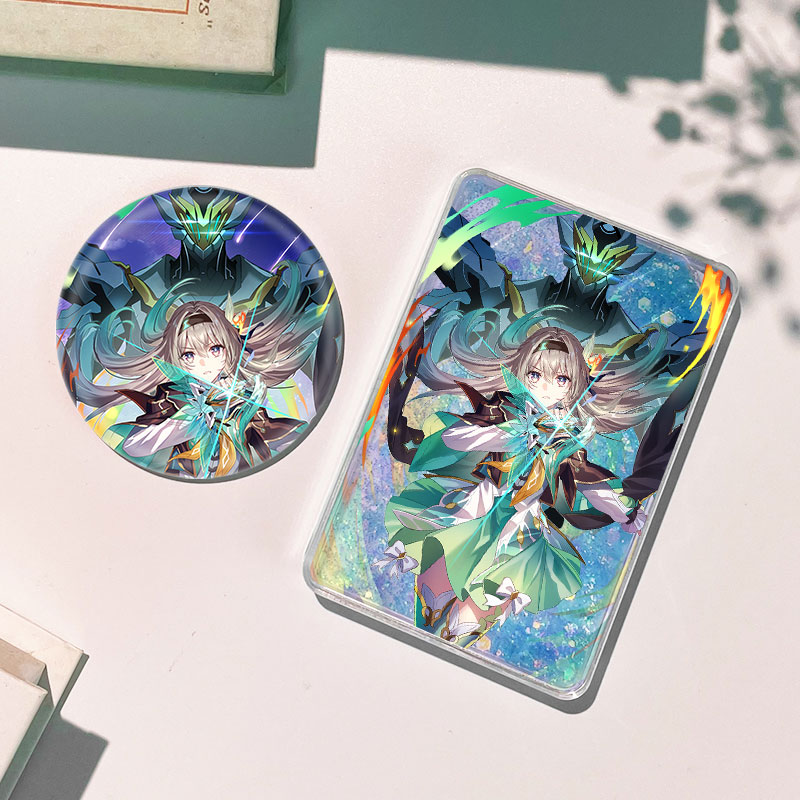 星穹铁道流萤流麻流沙卡砖流沙麻将立牌徽章吧唧谷子周边咕卡礼物