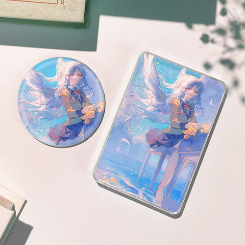 AngelBeats立华奏流沙麻将流麻徽章吧唧谷子动漫周边咕卡礼物挂件