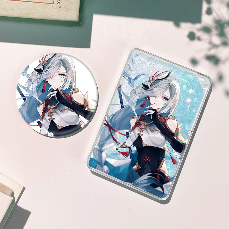 申鹤孤辰茕怀流麻流沙麻将卡砖咕卡礼物徽章吧唧谷子动漫周边挂件