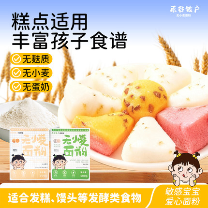 4送1~无小麦无麸质面粉低筋小大米饺子粉敏宝宝专用婴儿辅食糕点