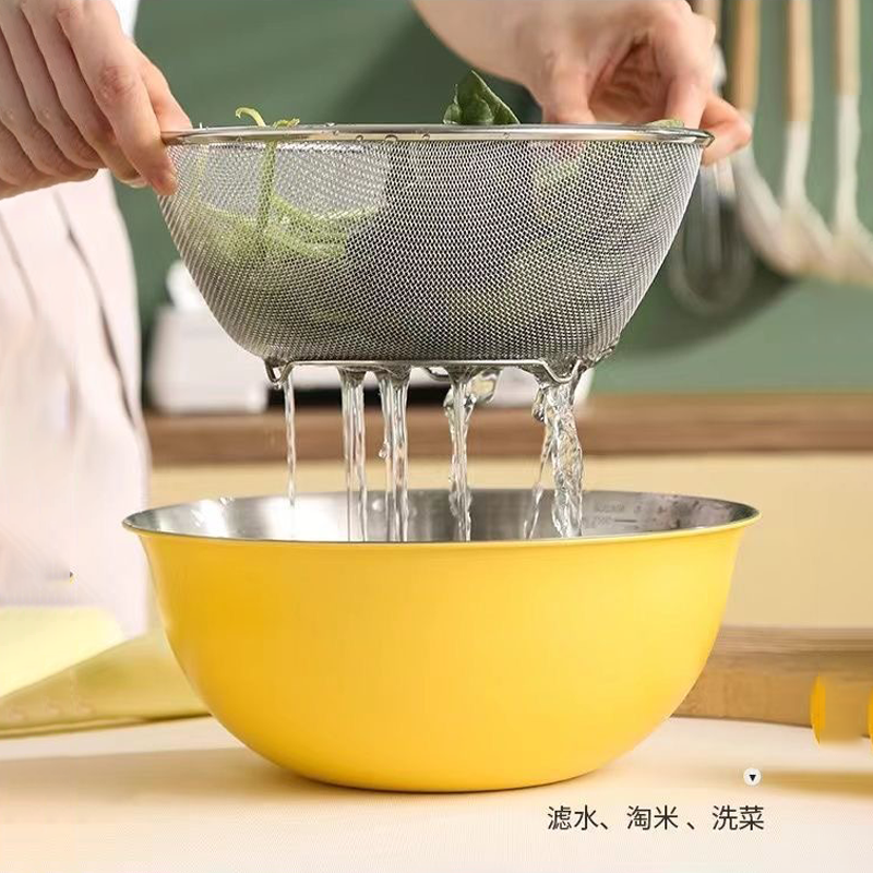 洗菜盆沥水篮304不锈钢家用厨房淘米神器洗米筛淘米盆滤水篮漏盆