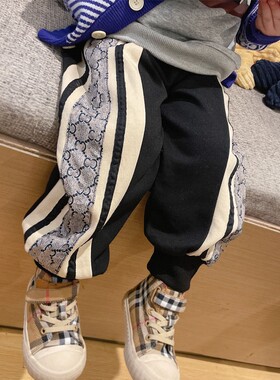万能百搭蛇纹满印长裤男女宝宝小中大儿童运动裤秋冬打底休闲裤子
