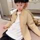 今今家25儿童棉服男童夹棉外套春秋冬新装 棉衣保暖 小男孩洋气衬衫