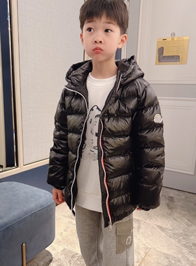 儿童羽绒服90白鸭绒男童女童连帽外套冬季新款轻薄保暖上衣小中大