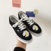 2020 new pattern Same item Wrinkle Ju Embroidered shoes canvas shoe Sun flower canvas shoe