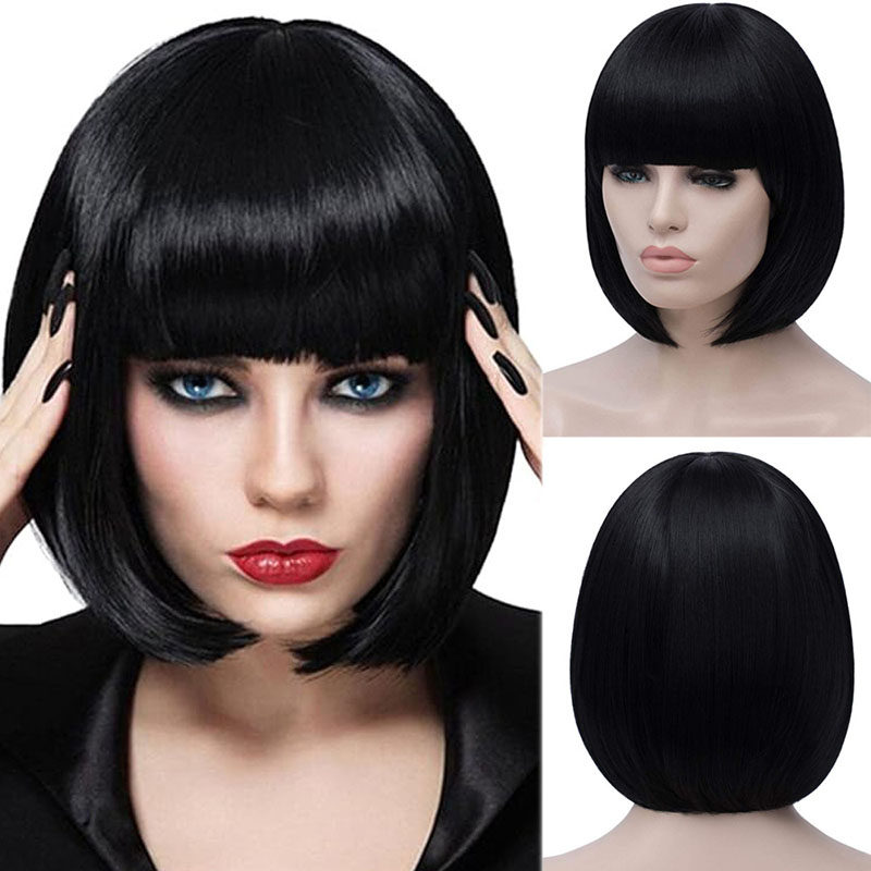 欧美时尚假发女头套女士短发蘑菇头波波头short bobo hair wigs