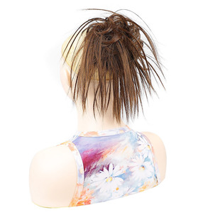 鸡窝头爪夹发圈丸子头假发发圈哑光高温丝发髻发包卷发抓夹发圈