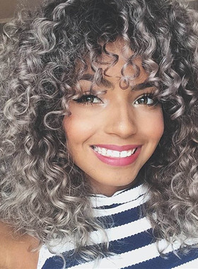 Synthetic Wig  African Wigs ombre hair欧美非洲小卷拉美卷假发