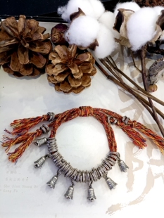 纯银925手工编织藏风银盘缠手串高级抽拉款女藏风(直播间询价）