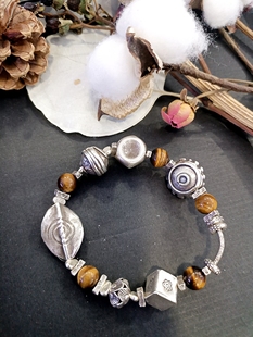 直播间询价 新中式 925纯银手链女轻奢小众银坨坨手链