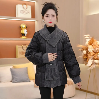 时尚气质冬季羽绒服女中长款