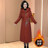 冬季 加棉加厚宽松显瘦通勤棉衣外套 连帽棉服女中长款 新款 时尚