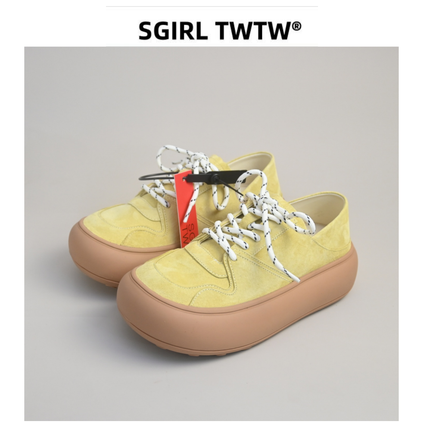 SGIRL 大头厚底一脚蹬板鞋女2026新款小众设计感增高踩跟懒人鞋潮,女鞋,休闲板鞋,淘宝优惠券,粉丝福利购,淘宝优惠卷