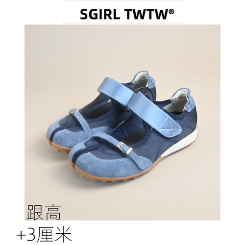 SGIRL个性魔术贴分趾玛丽珍鞋