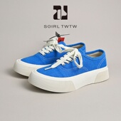 SGIRL ins潮 彩色休闲百搭运动板鞋 日系慵懒风厚底布鞋 女2025新款