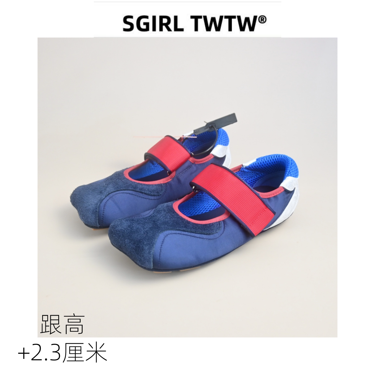 SGIRL 个性方头魔术贴芭蕾玛丽珍鞋女2026新款休闲舒适轻便平底鞋