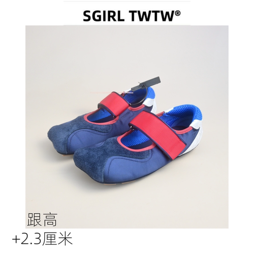 SGIRL方头魔术贴芭蕾玛丽珍鞋