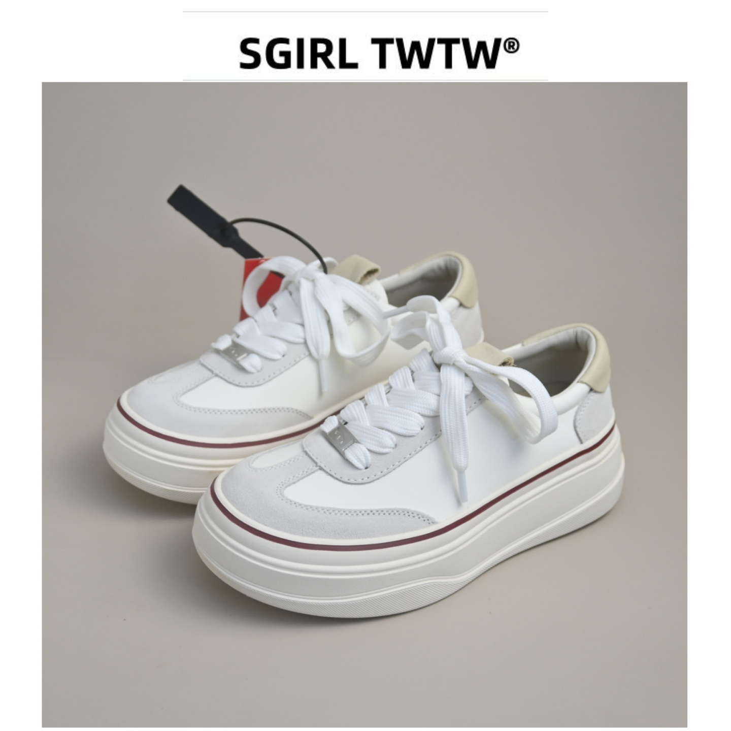 SGIRL日系厚底小白鞋女2026新款休闲百搭徒步板鞋德训鞋阿甘鞋潮,女鞋,休闲板鞋,淘宝优惠券,粉丝福利购,淘宝优惠卷
