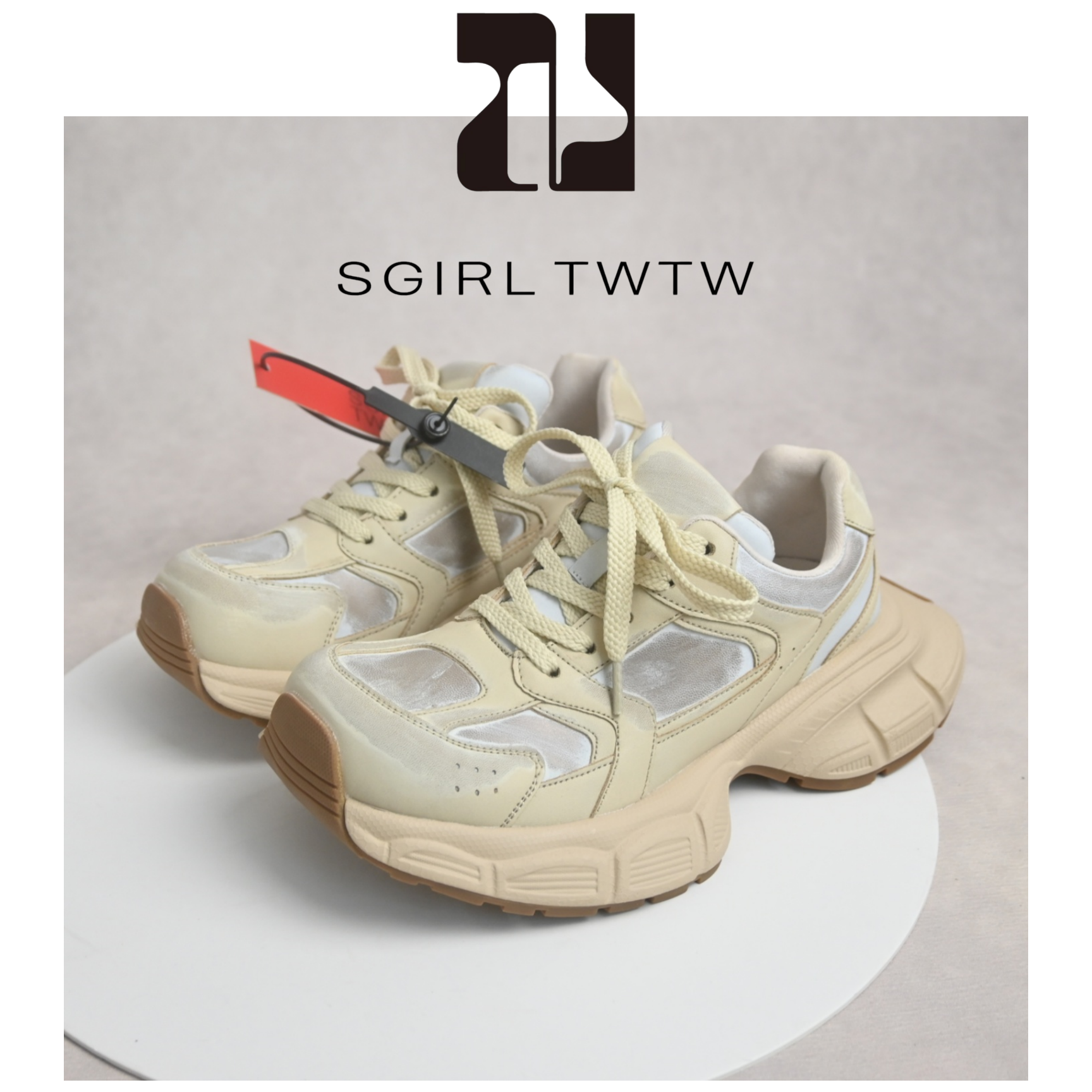 SGIRL TWTW复古擦色厚底老爹鞋2025新款户外轻软百搭休闲登山鞋女,女鞋,老爹鞋,淘宝优惠券,粉丝福利购,淘宝优惠卷