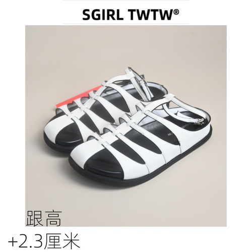 SGIRL个性鱼骨镂空罗马凉鞋女