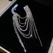 闪钻流苏不规则胸针女休闲外套西服胸花潮领针英伦风别针配饰92