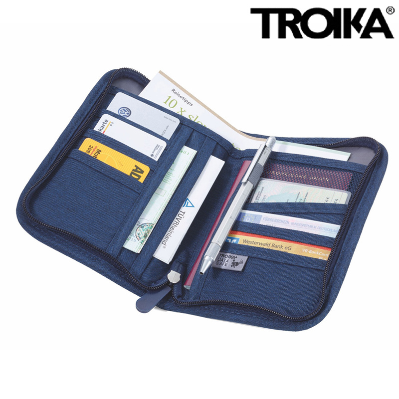 护照包TROIKA防盗刷卡包男士钱包