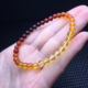 天然彩虹色琥珀转运手串 渐变链 保真原石打磨女生小颗粒蜜蜡手链