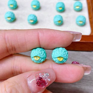 菱镁矿雕刻回纹珠水晶diy女原创手链项链小隔珠配饰金刚星月菩提