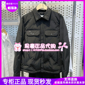 杰克琼斯衬衫领字母满印轻薄羽绒服 223323001 E40 6909925346191