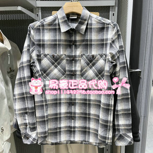 E11 225405007 6905571302741 衬衫 杰克琼斯宽松翻领通勤格纹长袖