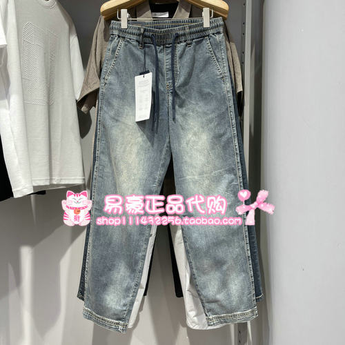 杰克琼斯牛仔裤廓形做旧水洗长裤 226332003 A13 6905571359714