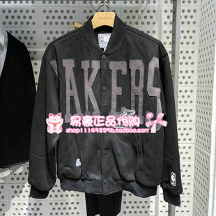 6905571298549 E40 杰克琼斯NBA联名湖人队棒球领夹克 225321117