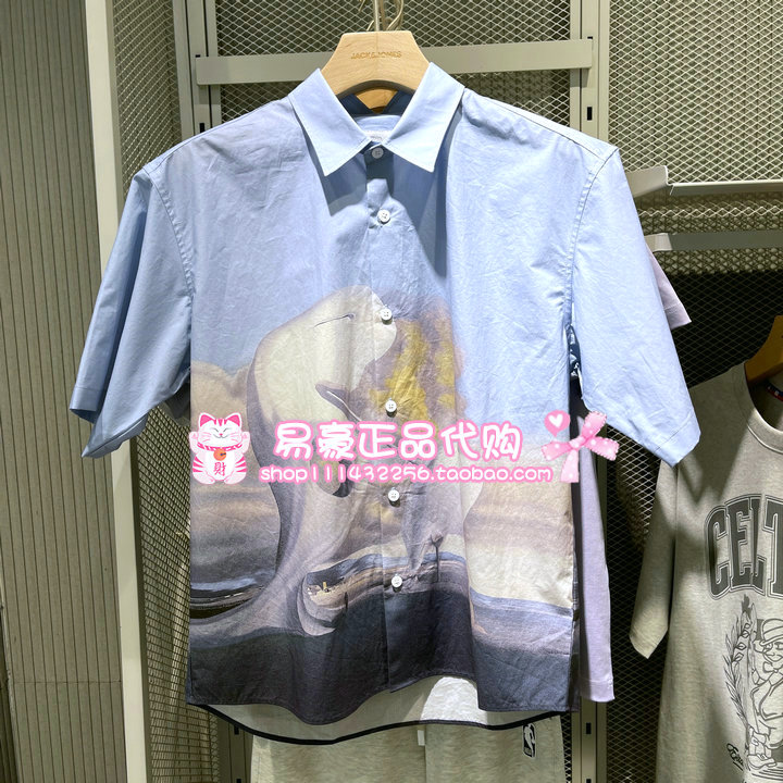 杰克琼斯百搭潮流时尚宽松短袖衬衫 225204040 C41 6905571255955