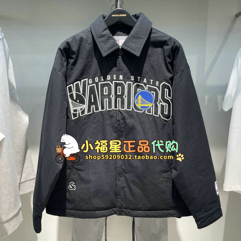 杰克琼斯NBA联名勇士队白鸭绒羽绒服226423006 E40 6905571321632