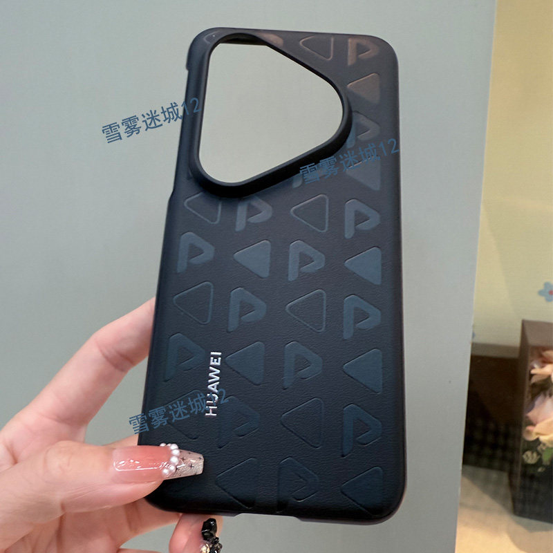 新款适用于华为pura 80pro手机壳素皮印花保护套p80pro+手机套超薄半包防摔简约商务男女情侣款官网同款外壳