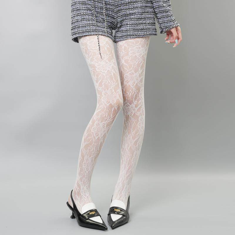 白色蕾丝连袜裤春季镂空透肉性感黑丝袜亚文化千禧辣妹个性打底袜,女士内衣/男士内衣/家居服,连裤袜/打底袜,淘宝优惠券,粉丝福利购,淘宝优惠卷