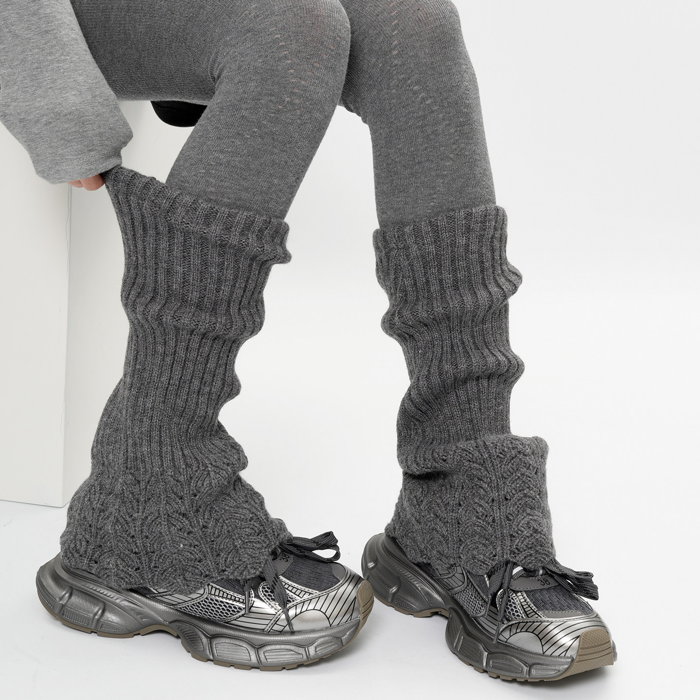 灰色中筒袜套堆堆袜冬加厚小个子粗腿宽松针织毛织2025新款腿套潮,女士内衣/男士内衣/家居服,中筒袜,淘宝优惠券,粉丝福利购,淘宝优惠卷