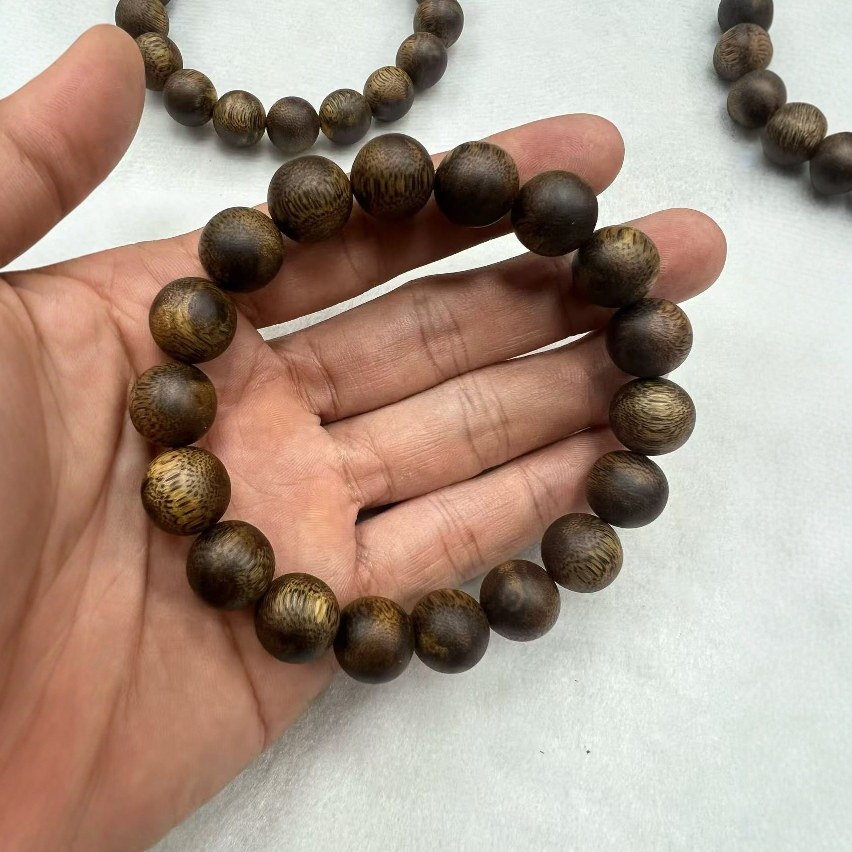 莺歌绿棋楠沉香木棋楠手串老料99沉佛珠男女款手链12mm文玩