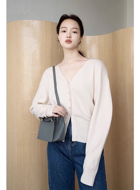 【所有女生的衣橱直播间】ROWI 日行巴黎系列建筑廓形V领针织开衫