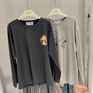 芊芬睡衣春秋新款男生长袖纯棉薄款休闲卡通可外穿宽松家居服套装