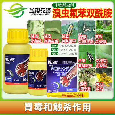 巴斯夫 格力高10%溴虫氟苯双酰胺蓟马甜菜夜蛾小菜蛾跳甲杀虫剂