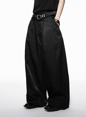 VCR STUDIO原创设计百搭阔腿弯刀裤夏季宽松显瘦伞兵裤