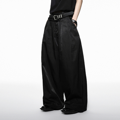 梨形天菜百搭暗黑设计阔腿裤