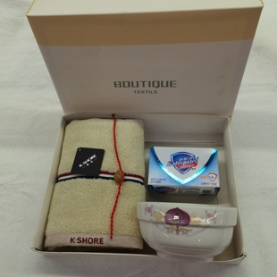 白事回礼包丧事谢礼礼盒寿碗全棉毛巾殡葬答谢礼丧葬丧礼礼品套装