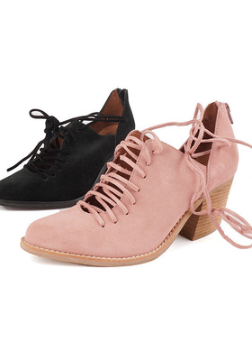 37-38全皮shellys英国猪笼罗马包头镂空凉鞋女夏季中跟粗跟配裙鞋