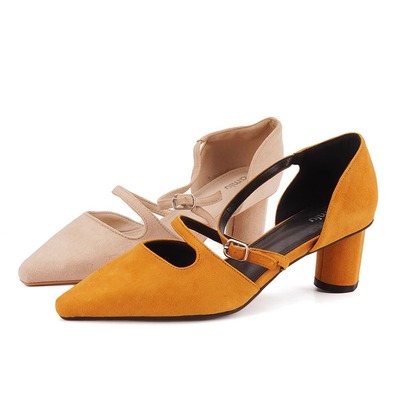 艾妙AMIU细跟中空凉鞋女四季鞋