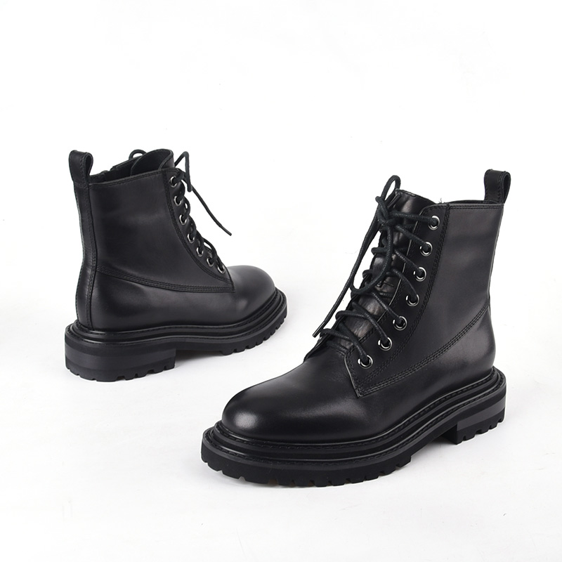 莱尔斯丹头层牛皮马丁靴软皮软底