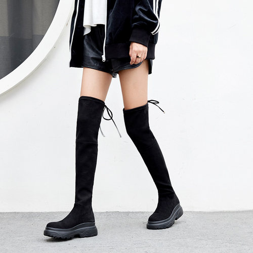 春秋季过膝长靴网红小个子