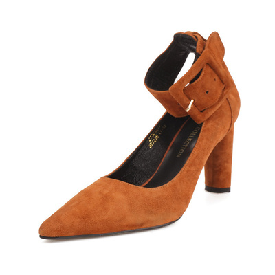 AMIU艾妙单鞋法式真皮女鞋超高跟